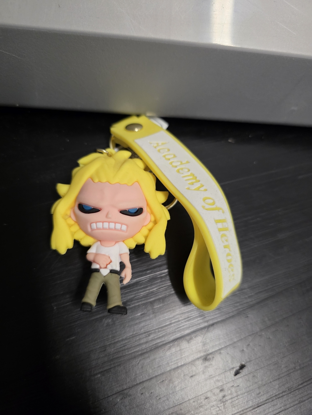 All Might My Hero Academia Clip-On Keychain Strap Plastic/Metal Yellow
